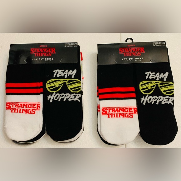 Lot of 2 Netflix Stranger Things Women's Low-Cut Socks, 10-Pack, Shoe Sz 4-10 - Picture 1 of 4